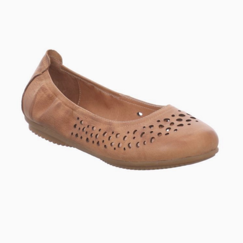 NEW Josef Seibel Pippa Leather Flat, Camel